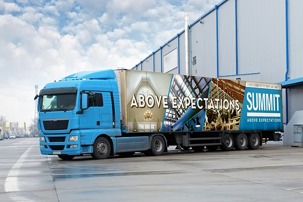 Summit XPS delivery truck at the warehouse